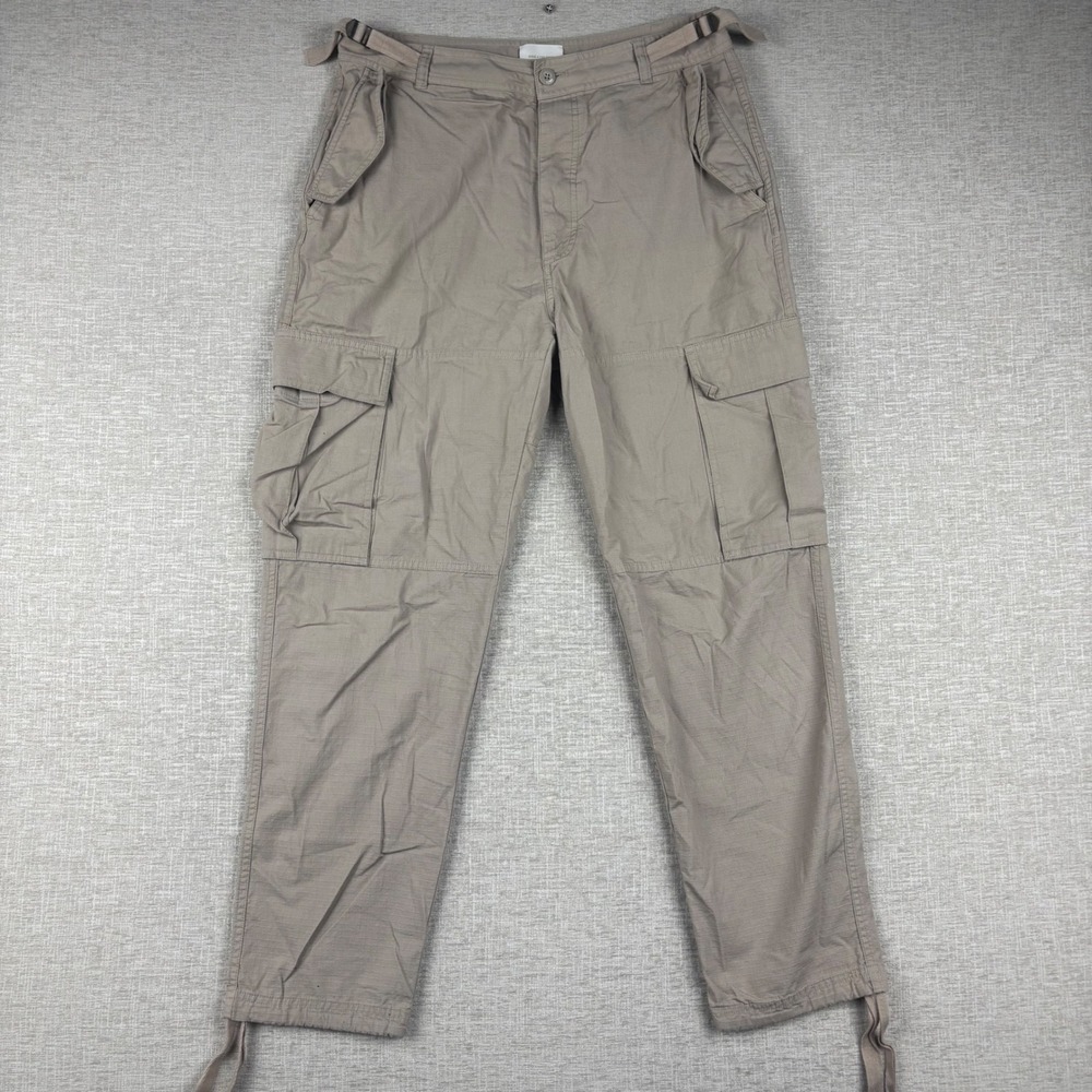 Aime Leon Dore Mens Ripstop Cargo Pants Tan Khaki Adjustable Waist Size Medium